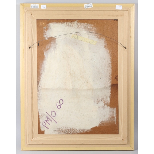 306 - KOLADE OSHINOWO (1948)  Mother and Child  oil on board (a/f)  signed  74.5 x 54.5cm