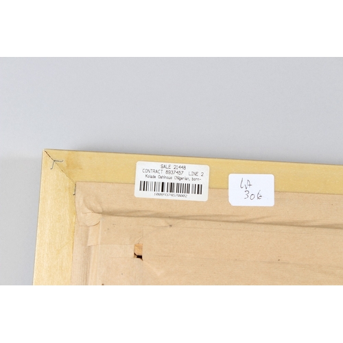 306 - KOLADE OSHINOWO (1948)  Mother and Child  oil on board (a/f)  signed  74.5 x 54.5cm