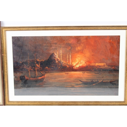 37 - J B ALLEN AFTER THOMAS ALLOM (1804-1872)  'Smyrna'  engraving  21 x 28cm  J T WILLMORE AFTER F DANBY... 