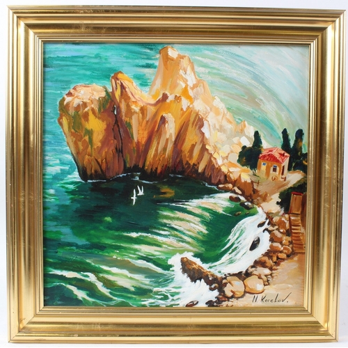 51 - NIKOLAI KORELOV  'Chekov's House'  oil on canvas  signed  44 x 44cm