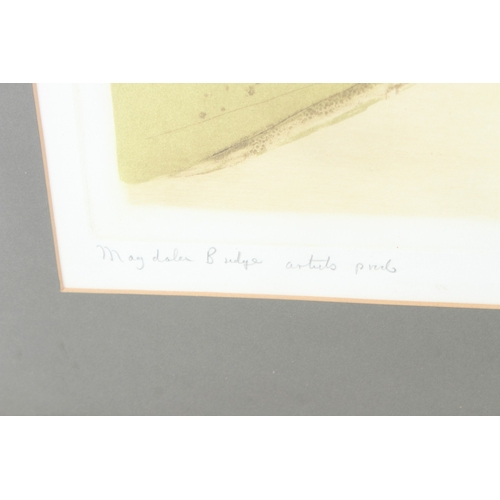 66 - RICHARD BEER  'Magdalen Bridge'  colour etching  signed in pencil, titled and inscribed  'artist's p... 