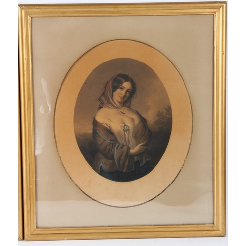 77 - W T DAVEY AFTER CHARLES BAXTER  'Lilies' and 'Heartsease'  pair of hand coloured engravings (a/f)  p... 