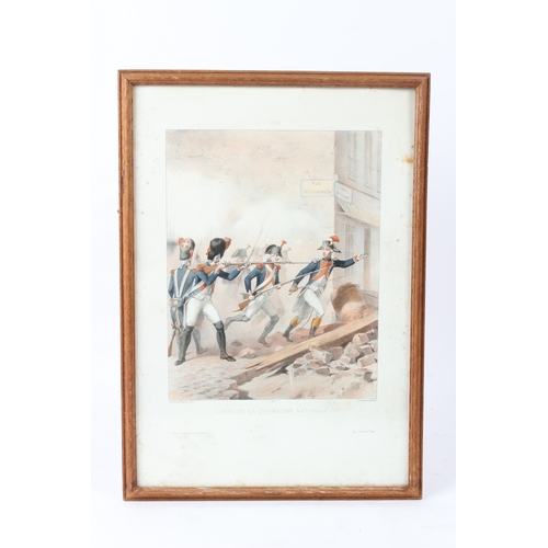 83 - CONTINENTAL MILITARY PRINTS  Small collection (a/f)  seven framed and seven unframed  various sizes ... 