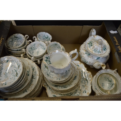 125 - Late Victorian part dinner service.