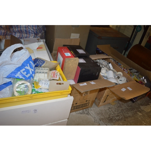 126 - Various electrical fittings, screws etc.