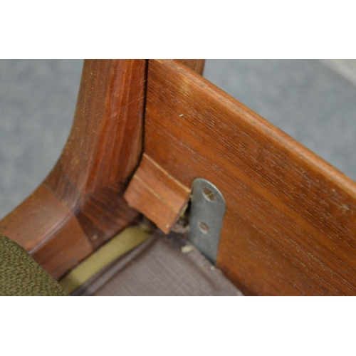 392 - Finn Juhl for France and Son, teak framed three seater settee with matching armchair and rocking cha... 