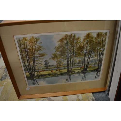 425 - A quantity of paintings and prints.