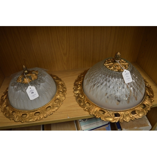 98 - Two decorative ceiling lights.