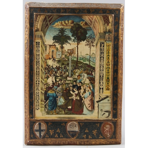 101 - AFTER PINTURICCHIO (1454-1513)  'The betrothal of Frederick III'  printed copy of an Italian fresco ... 