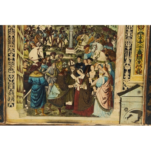 101 - AFTER PINTURICCHIO (1454-1513)  'The betrothal of Frederick III'  printed copy of an Italian fresco ... 