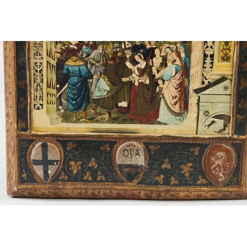 101 - AFTER PINTURICCHIO (1454-1513)  'The betrothal of Frederick III'  printed copy of an Italian fresco ... 