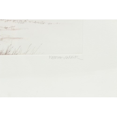 105 - KATHLEEN CADDICK  'Snow on the Pennines'  colour etching and aquatint  signed, inscribed and annotat... 
