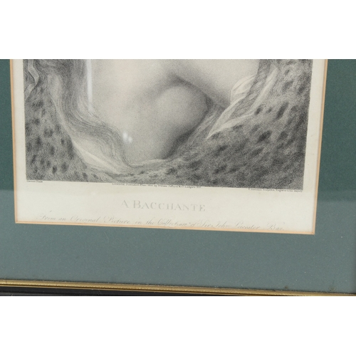 109 - BARTOLOZZI AFTER GREUZE  'Bacchante'  stipple engraving  35 x 25cm (image)