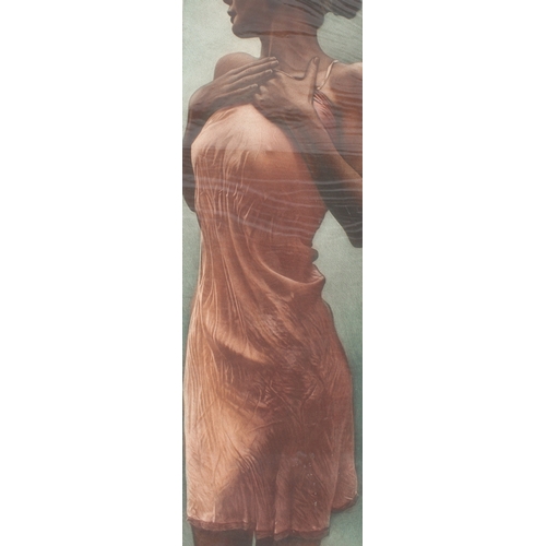 112 - WILLI KISSMER (1951-2018)  Woman in a negligee  print  unframed  57.5 x 20cm