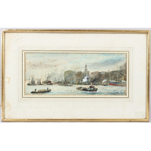 182 - HENRIE PITCHER (19TH CENTURY)
'Billingsgate'
River Thames view
watercolour
signed and inscribed, dat... 