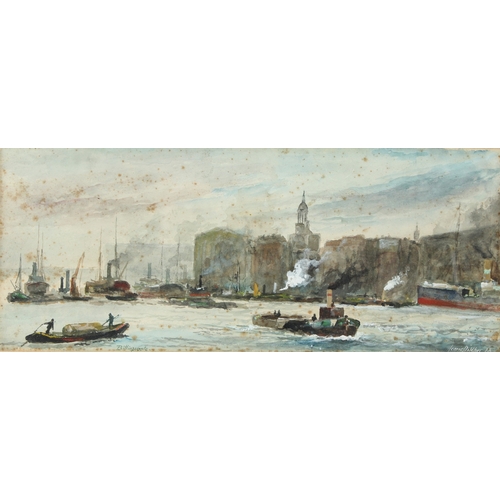 182 - HENRIE PITCHER (19TH CENTURY)
'Billingsgate'
River Thames view
watercolour
signed and inscribed, dat... 