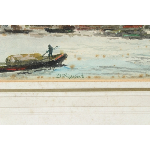 182 - HENRIE PITCHER (19TH CENTURY)
'Billingsgate'
River Thames view
watercolour
signed and inscribed, dat... 