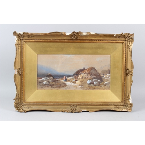 185 - THOMAS  LEESON ROWBOTHAM (1823-1875)  'A Crofter's Cottage'  watercolour  signed and dated 1872  16 ... 