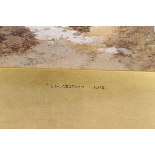 185 - THOMAS  LEESON ROWBOTHAM (1823-1875)  'A Crofter's Cottage'  watercolour  signed and dated 1872  16 ... 