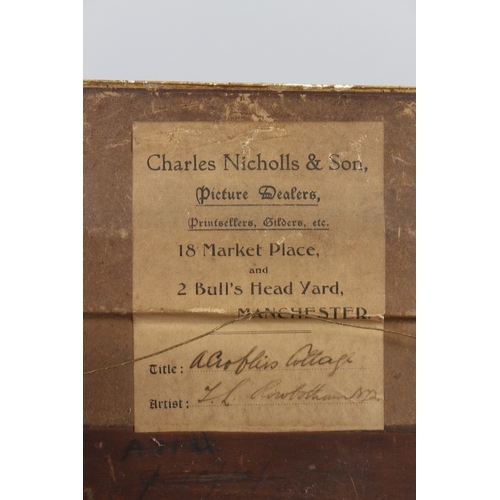 185 - THOMAS  LEESON ROWBOTHAM (1823-1875)  'A Crofter's Cottage'  watercolour  signed and dated 1872  16 ... 