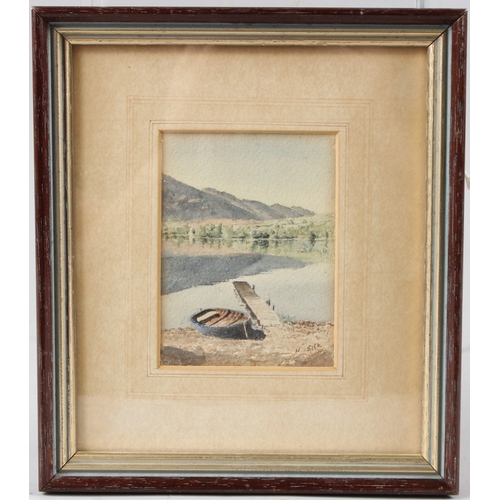 192 - H SILK  'Loch Earn Perthshire'  watercolour  signed  10.5 x 7.5cm