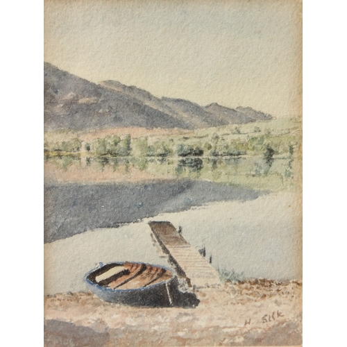 192 - H SILK  'Loch Earn Perthshire'  watercolour  signed  10.5 x 7.5cm