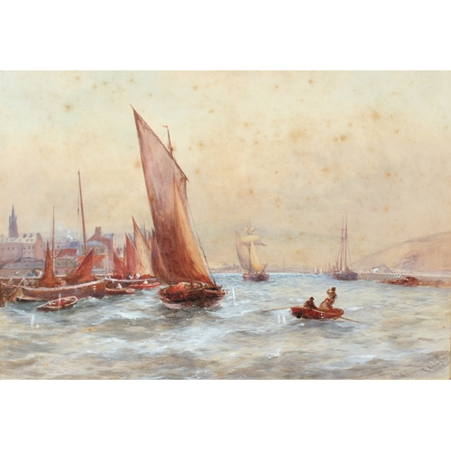 195 - ROBERT MALCOLM LLOYD (1855-1945)
'Peel Harbour'
watercolour
signed and dated 1900
34.5 x 50cm