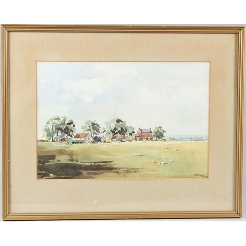198 - J C ECCLES  'Musterfield, Mickley, Ripon'  watercolour  signed  24 x 35cm
