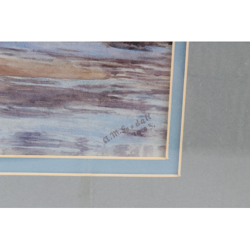 200 - A M GOODALL  Horse and cart crossing a stone bridge  watercolour  signed and dated 1903  29 x 49cm