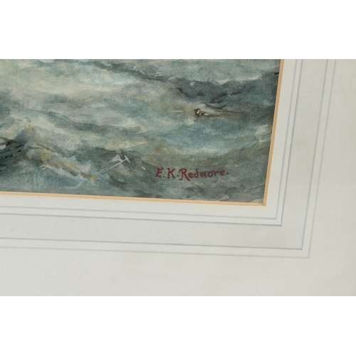 202 - EDWARD KING REDMORE (1860-1941)  'Hay barges in the Thames Estuary'  watercolour  signed  32 x 45cm