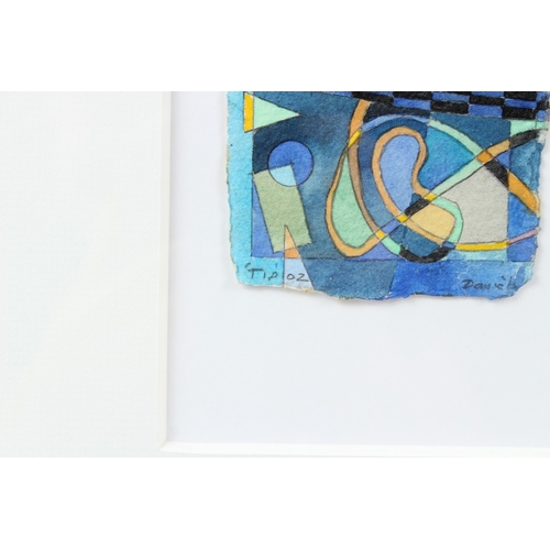 205 - CONTEMPORARY SCHOOL  Abstract composition  watercolour  indistinctly signed  10.5 x 9cm