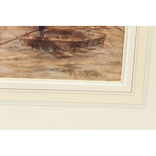 206 - WILLIAM WHITTINGTON  View of St Pauls with shipping on the River Thames  watercolour  signed  26 x 1... 