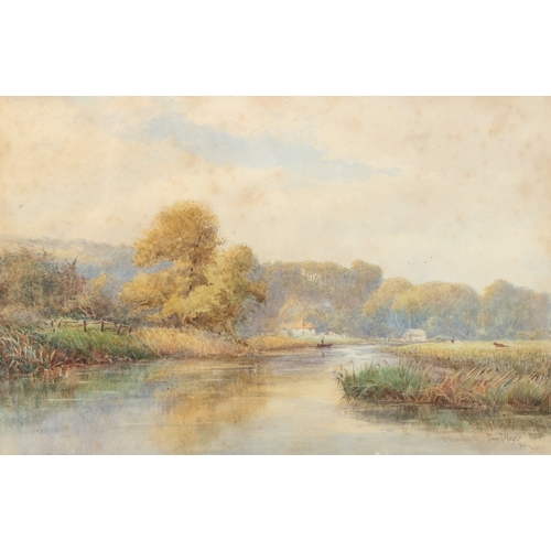 213 - ARTHUR POWELL MAY (1824-1900)  River landscape  watercolour  signed and dated '93  23 x 35cm
