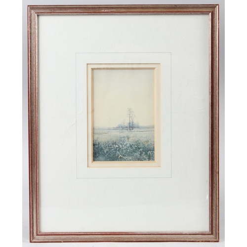 225 - WILLIAM NEAL (b.1947)  'Surrey Landscape'  watercolour  14 x 9.5cm