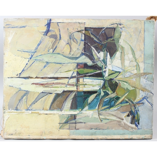 237 - 20TH CENTURY SCHOOL  Abstract composition  oil on canvas  unframed  inscribed 'WINT' verso  40.5 x 5... 