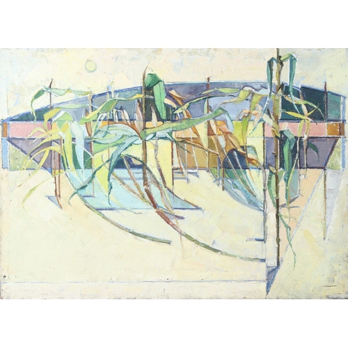 238 - 20TH CENTURY SCHOOL  Abstract composition  oil on canvas  unframed  65 x 76cm