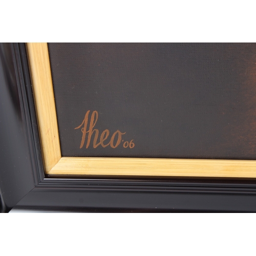 240 - THEO LEERING (CONTEMPORARY)  Subterranean castle  oil on canvas  signed and dated '06  78.5 x 98cm