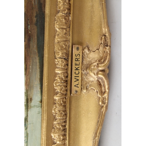 306 - ALFRED VICKERS  River landscape  oil on canvas  36 x 65.5cm