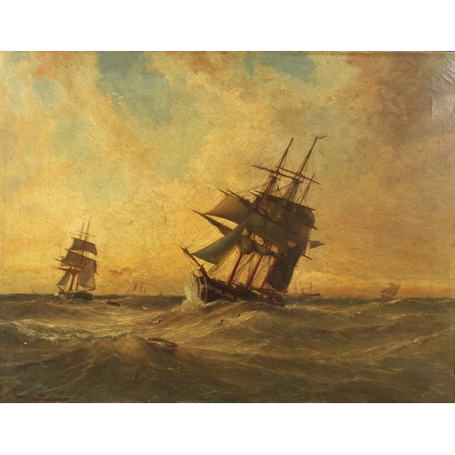311 - GEORGE GREGORY (1849-1938)
Shipping at sea
oil on canvas
signed and dated 1890
65 X 72.5cm