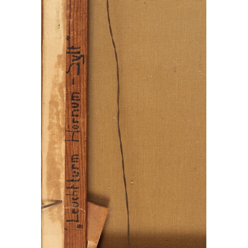 316 - GERMAN SCHOOL (EARLY 20TH CENTURY)  'Leuchtturm Hornum - Sylt'  coastal landscape with lighthouse  o... 