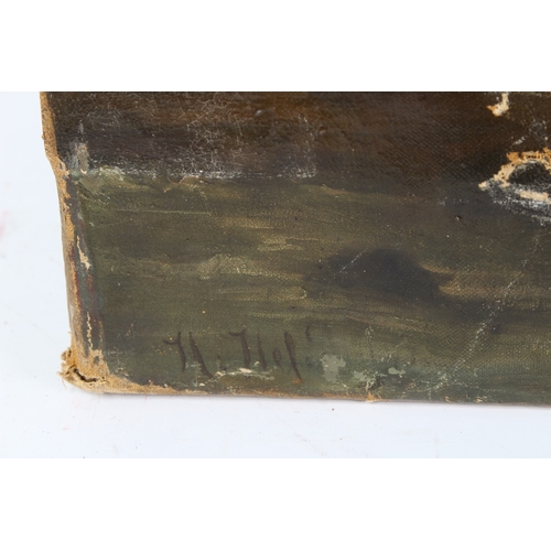 324 - EUROPEAN SCHOOL (19TH CENTURY)  Mary, Joseph and the infant Jesus  resting in a landscape amongst fa... 