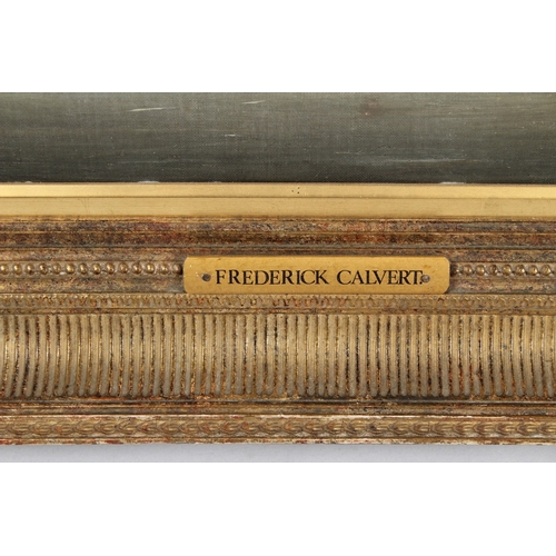 327 - FREDERICK CALVERT (c.1785-c.1845)  Shipping off a coast  oil on canvas  signed indistinctly  68 x 89... 