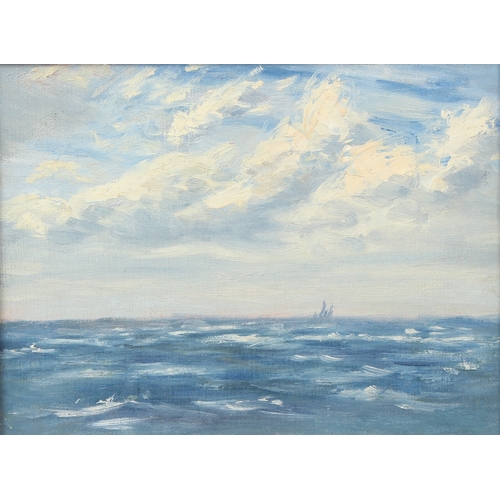 354 - MARITIME SCHOOL  Seascape  oil on board  20 x 26.5cm