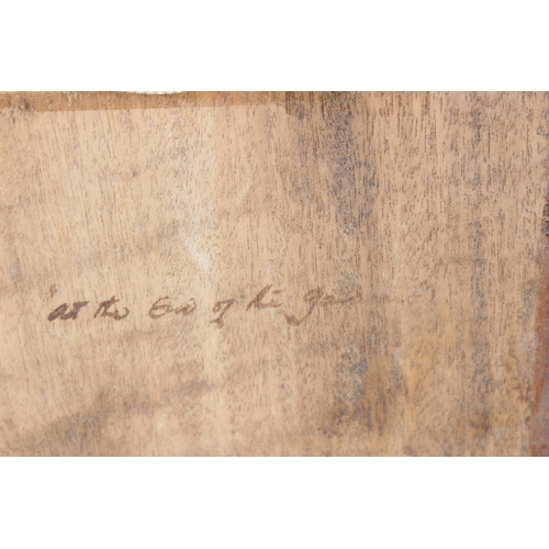 357 - R MARSHALL  'At the bottom of the Garden'  oil on panel  signed with a monogram  28.5 x 23cm