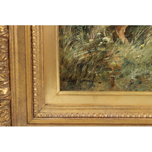 359 - JEAN CHIFFONY  Pointer hound in a reedbed  oil on canvas  signed  36.5 x 43.5cm