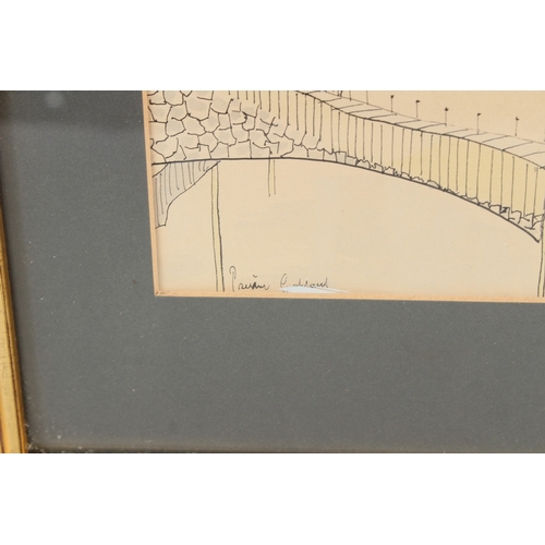 62 - PRESTON GODDARD (1928-2009)  Harbour view  and another coastal scene  two ink and wash drawings  bot... 