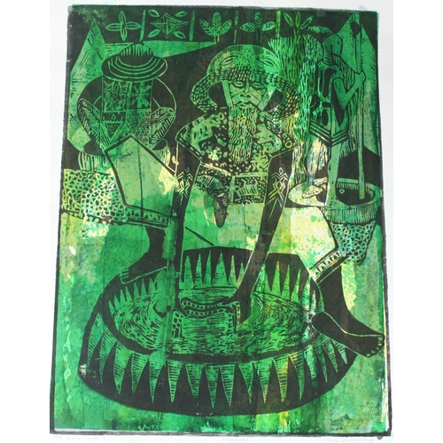 65 - BRUCE ONOBRAKPEYA (1932 NIGERIA)  'Zaria Indigo'  serigraph / screenprint 14/75  signed and inscribe... 