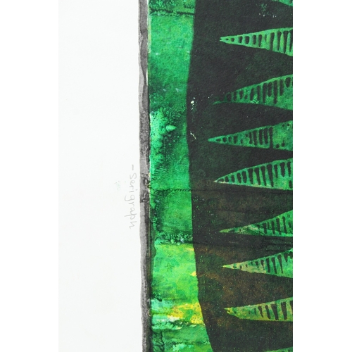 65 - BRUCE ONOBRAKPEYA (1932 NIGERIA)  'Zaria Indigo'  serigraph / screenprint 14/75  signed and inscribe... 