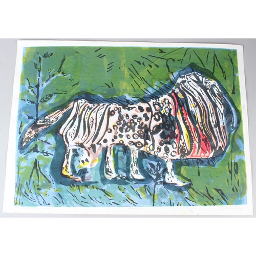 66 - BRUCE ONOBRAKPEYA (1932 NIGERIA)  'Ubido (Mythical Animal)'  serigraph / screenprint 11/75  signed a... 