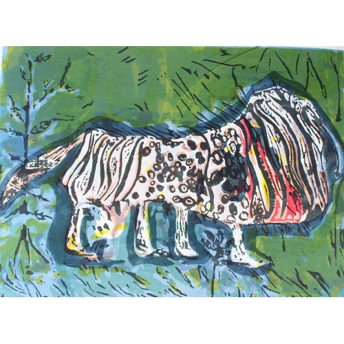 66 - BRUCE ONOBRAKPEYA (1932 NIGERIA)  'Ubido (Mythical Animal)'  serigraph / screenprint 11/75  signed a... 